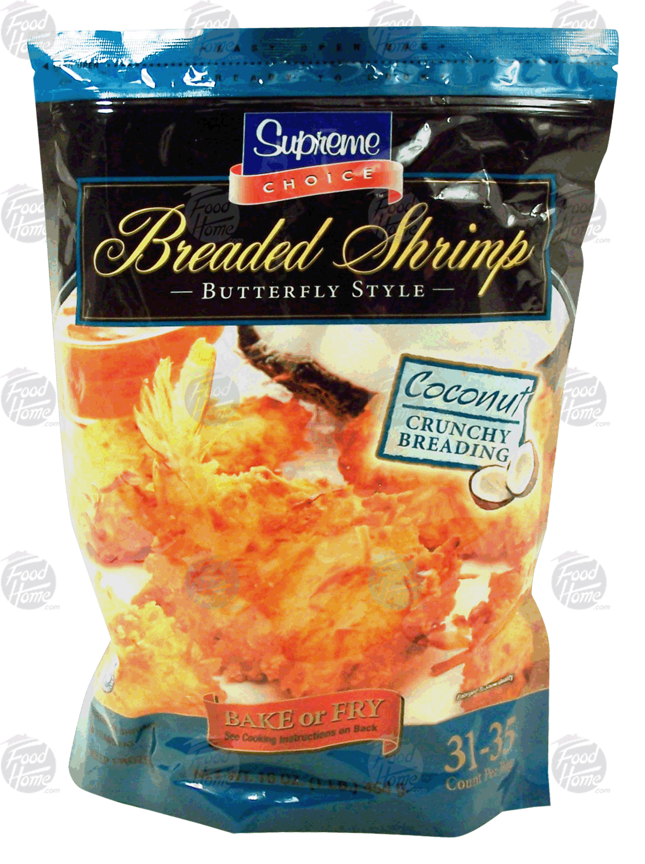 Supreme Choice  breaded shrimp, butterfly style, coconut crunchy breading Full-Size Picture